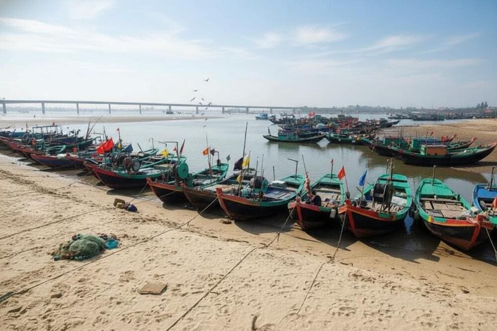 Tham quan làng cá Cửa Nhượng với vẻ đẹp mộc mạc, yên bình.